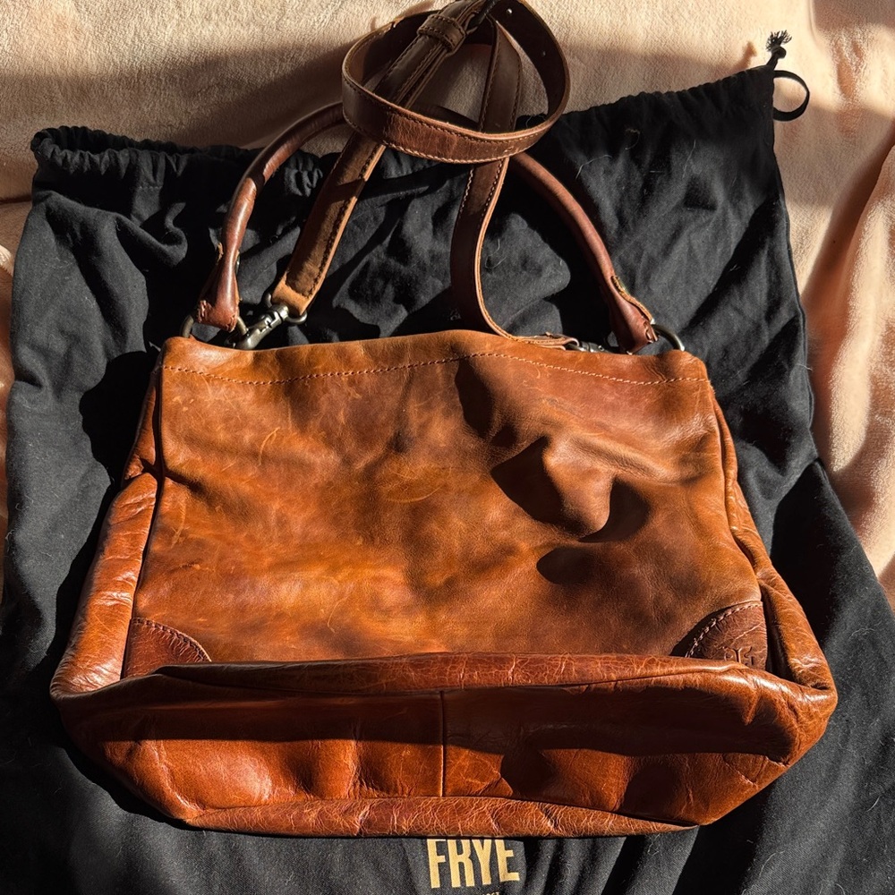 Frye Cognac Leather Tote